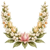 Vanamalika Weaves floral wreath emblem